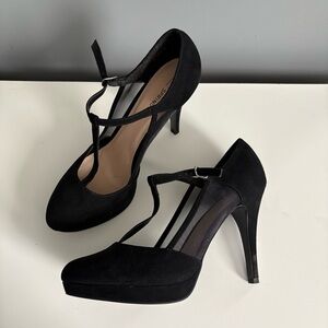2/$15 Call It Spring Black T-Strap Heels